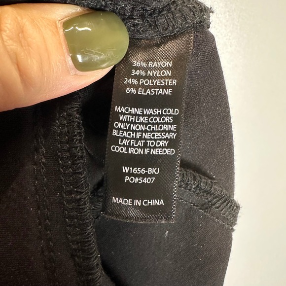 Betabrand Black Dress‎ Pants Size L Long Office Career Work Cuffed Hem - Picture 8 of 8